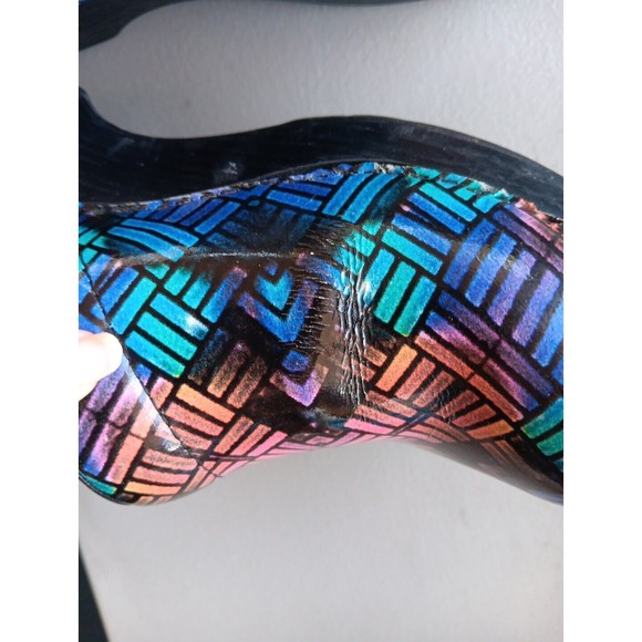 Dansko Patent Leather Nurse Professional Color Weave Clog Shoe  EU 37 US 6.5 - Picture 9 of 14